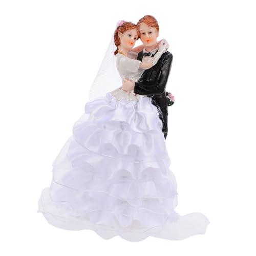 MOBUTOFU Cake Topper Hochzeit Lustig Hübsches Paar Design Kuchendekoration Brautpaar Figuren Hochzeitsfeier Bastelkuchendekoration Typ A von MOBUTOFU