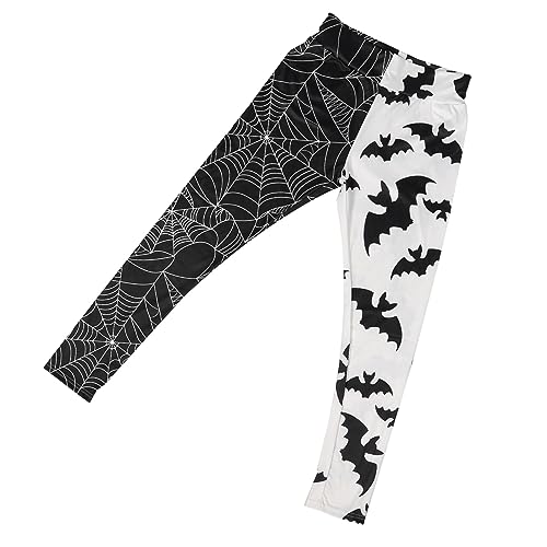 MOBUTOFU Einzigartige Halloween-Leggings für Damen modische Stretchhose mit Kürbis-Print Material aus Milchseide und Wolle von MOBUTOFU