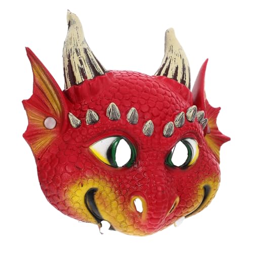 MOBUTOFU Drachenmaske Cosplay Partymaske 3D Tiermaske Schreckliche Tiermaske Maskerade Drachenkostüm Halloween Kostümzubehör Maskerade Drachenkopfmaske Halloween Cosplay Maske von MOBUTOFU
