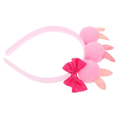 MOBUTOFU Hasenohr Stirnband Hasen-kostümzubehör Ohren-stirnband Party-stirnbänder Für Frauen Stirnband Weihnachten Ohren Kopfbedeckung Hasen-stirnband Hasen Ohren Rosa Haarball von MOBUTOFU