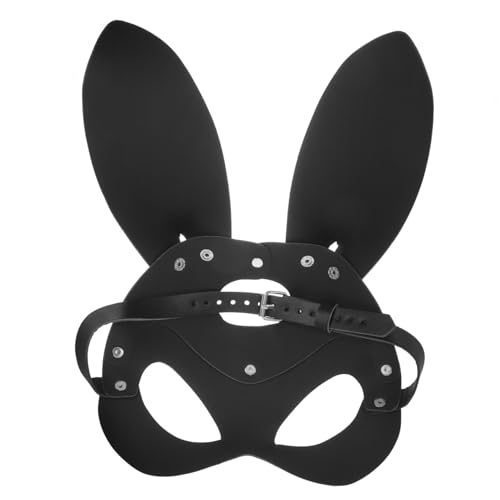 MOBUTOFU Ledermaske Hasenmaske Für Karneval Und Halloween Dekorative Maskerade Aus Hochwertigem Ideal Für Partys Und Kostümzubehör Stilvolles Design von MOBUTOFU