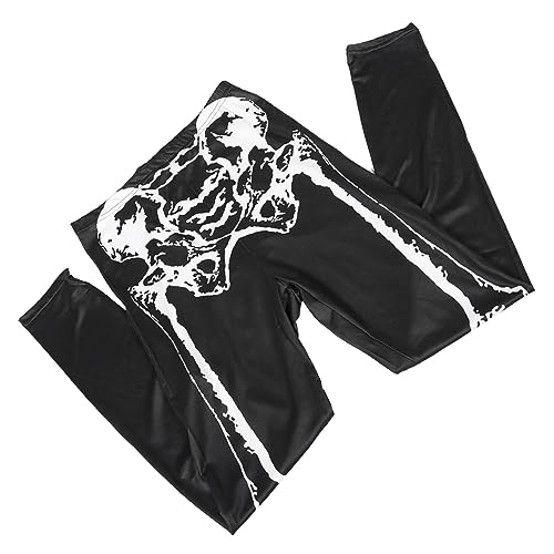 MOBUTOFU Halloween-Leggings mit Spinnennetz für Damen dehnbare Yogahose Skelett-Halloween-Kostüme modische Workout-Leggings lässige Alltagskleidung von MOBUTOFU