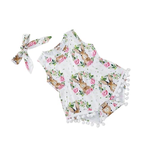 MOBUTOFU Mädchen Kaninchen Kostüm Set Schöne Ostern Overall Party Cosplay Uniform Für Kleinkinder 1 Set Rosa Größe 68 92 von MOBUTOFU