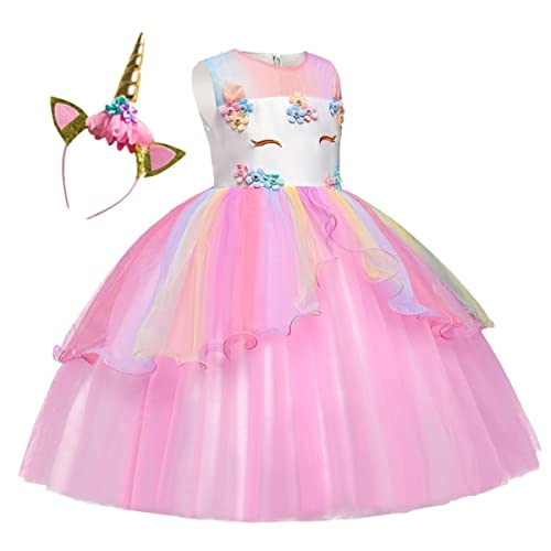 MOBUTOFU Mädchen Prinzessin Kostüm Mit Gazekleid Und Haarreifen Elegantes Party Cosplay Outfit Für Ideal Für Geburtstagsfeiern Und Feste Größenwahl Verfügbar von MOBUTOFU