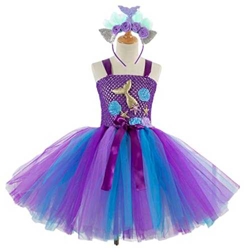 MOBUTOFU Mädchenrock Ballett-tutu-kleid Mädchen Kostüm Prinzessinnenkostüm Tüllkleid Für Mädchen Mädchen-outfits Kleid Im Meerjungfrauen-stil Hochzeitskleid Aus Spitze Mädchen Kleider von MOBUTOFU