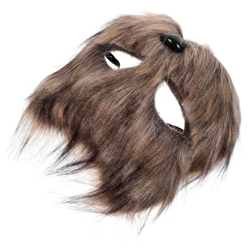 MOBUTOFU Maske Halloween-cosplay Cosplay-halloween Kostüm Fuchs Handgemachtes Halloween Pelziger Fuchs Halloween Gruseliger Plüsch Halloween-fuchs Cosplay Kunstpelz von MOBUTOFU