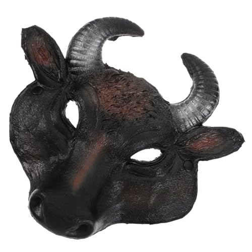 MOBUTOFU Maskenstütze halloween costume halloween kleidung faschings masken halloweenkostüme Halloween-Partydekoration Halloween-Tierkopfbedeckung Stier Maske für Halloween Bullenmaske Pu von MOBUTOFU