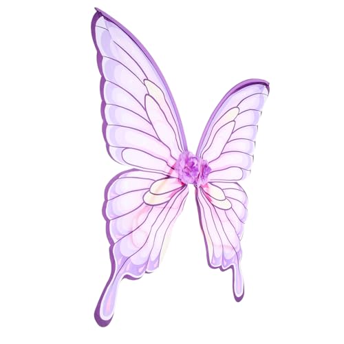 MOBUTOFU Ostern verkleiden Cosplay Feenflügel Flügel für Cosplay Schmetterlinge Feenflügel wings costume buterfly Schmetterlingsflügel Dekoration Flügel Cosplay Polyester Violet von MOBUTOFU