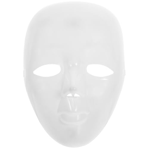 MOBUTOFU Party Tanz Weiße Zubehör Gesichtsmaskenkostüm Karneval Bemalbar Maskerade Maske Bastelmaske Blanko für Cosplay Vollgesichtsmasken Ostern Zirkus Kunstparty Fotokabine Halloween von MOBUTOFU