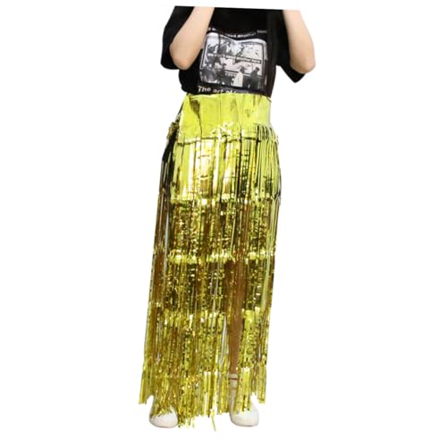 MOBUTOFU Performance-Kostüm Nieselregenvorhangbekleidung hawaiianisches Kostüm Hawaii-Outfits Luau-Kostüm party sachen party supplies Kostüm Regenvorhang Cosplay-Nieselregen-Kleidung Golden von MOBUTOFU