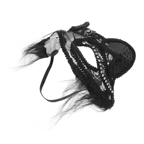 MOBUTOFU Realistische Katzenmaske für Maskenball Venezianische Masquerade Maske in Schwarz Detailreiches Design Langlebiges Material für Karneval Cosplay Partys und Kostüm Events MOBUTOFU Realistische Katzenmaske für Maskenball Venezianische Masquerade Maske in Schwarz Detailreiches Design Langlebiges Material für Karneval Cosplay Partys und Kostüm Events von MOBUTOFU
