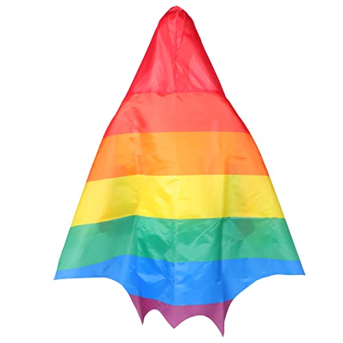 MOBUTOFU Regenbogenmantel LGBT-Umhang LGBTQ gartenflagge Stolz Dekor Gay Pride Accessoires regenbogenfahne Umhang mit Regenbogenflagge Party homosexueller Regenbogenumhang Polyester von MOBUTOFU