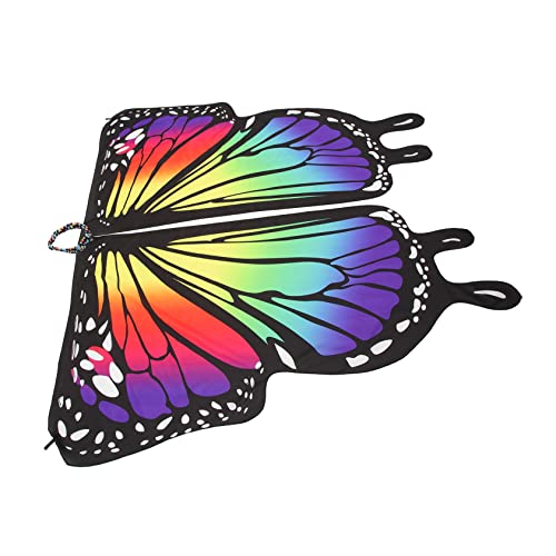 MOBUTOFU Schmetterling Strandtuch Damen Strandschal Marienkäfer-Dekor neuartiger Sommerschal weihnachten kleidung bad handtücher Partyzubehör Schmetterlingsflügel Mantel Polyester Colorful von MOBUTOFU