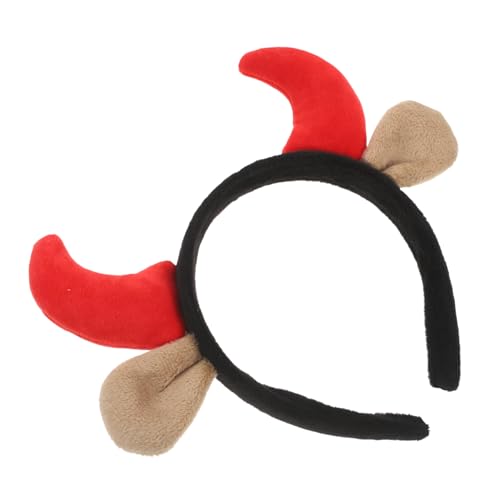 MOBUTOFU Realistisches Ochsenhorn-Stirnband für Bühnen-Cosplay-Party- Haar-Accessoire Einheitsgröße bequem für langes Tragen von MOBUTOFU