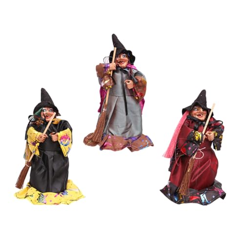 MOBUTOFU Teiliges Halloween Hexenpuppen Dekorative Party Ornamente mit Besen Kreative Gruselige Hexenfiguren für Halloween Deko Drinnen und Festlichkeiten MOBUTOFU Teiliges Halloween Hexenpuppen Dekorative Party Ornamente mit Besen Kreative Gruselige Hexenfiguren für Halloween Deko Drinnen und Festlichkeiten von MOBUTOFU