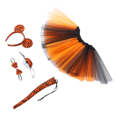 MOBUTOFU Tiger Ohren Haarreif mit Plüsch Schleife und Tüllrock Weicher Cosplay Vielseitiges Tierkostüm Zubehör für Halloween Karneval Fasching Bühnenauftritte und Party MOBUTOFU Tiger Ohren Haarreif mit Plüsch Schleife und Tüllrock Weicher Cosplay Vielseitiges Tierkostüm Zubehör für Halloween Karneval Fasching Bühnenauftritte und Party von MOBUTOFU