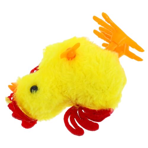 MOBUTOFU Ostern Huhn Spielzeug Wind-up Hahn Weiche Plüsch Huhn Figur Automatische Springen Funktion von MOBUTOFU