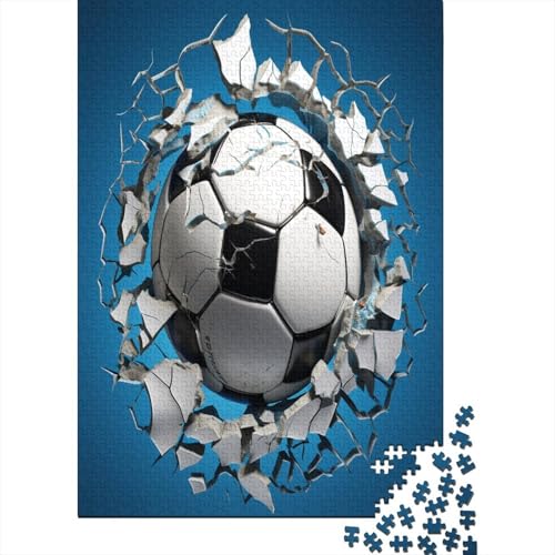 1000 Stück Puzzles Für Erwachsene Teenager 3D Effect Fußball Stress Abbauen Familien-Puzzlespiel Mit Poster in Voller Größe 1000-teiliges Puzzle Lernspiel Geschenk 1000pcs (75x50cm) von MOBYAT