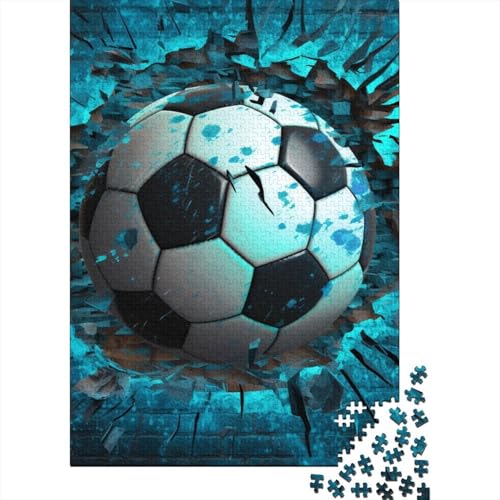 1000 Stück Puzzles Für Erwachsene Teenager 3D Fußball Soccer (15) Stress Abbauen Familien-Puzzlespiel Mit Poster in Voller Größe 1000-teiliges Puzzle Lernspiel Geschenk 1000pcs (75x50cm) von MOBYAT