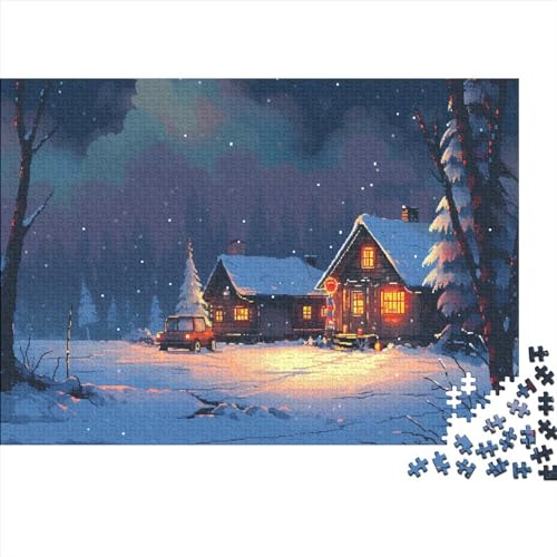 1000 Stück Puzzles Für Erwachsene Teenager Christmas Scenes Stress Abbauen Familien-Puzzlespiel Mit Poster in Voller Größe 1000-teiliges Puzzle Lernspiel Geschenk 1000pcs (75x50cm) von MOBYAT