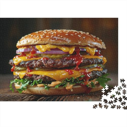 1000 Stück Puzzles Für Erwachsene Teenager Hamburger Stress Abbauen Familien-Puzzlespiel Mit Poster in Voller Größe 1000-teiliges Puzzle Lernspiel Geschenk 1000pcs (75x50cm) von MOBYAT