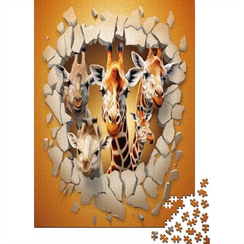 1000 Teile Hölzern Puzzle - 3D zerrissener Wandeffekt - 1000 Teile Puzzle Für Erwachsene Ab 14 Jahren 1000pcs (75x50cm) von MOBYAT