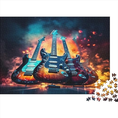 1000 Teile Hölzern Puzzle - Gitarre - 1000 Teile Puzzle Für Erwachsene Ab 14 Jahren 1000pcs (75x50cm) von MOBYAT