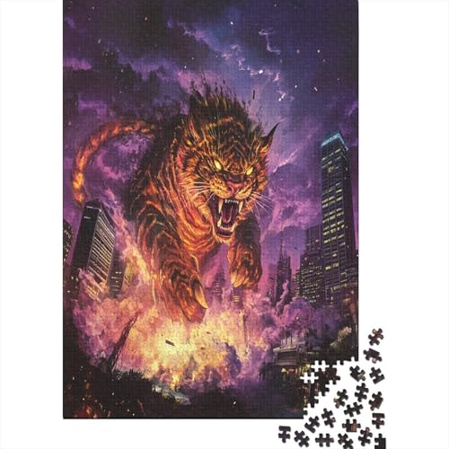 1000 Teile Hölzern Puzzle - Tiger - 1000 Teile Puzzle Für Erwachsene Ab 14 Jahren 1000pcs (75x50cm) von MOBYAT