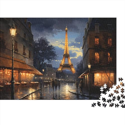 2023 Hölzern Puzzle Abend in Paris, Familienurlaub-Puzzle 300 Teile Puzzles, Frankreich Puzzles,Hausdekoration, Erwachsene von MOBYAT