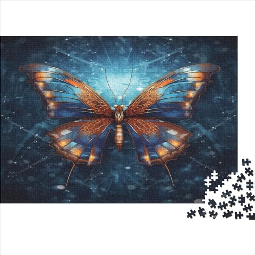 2023 Hölzern Puzzle Abstract Butterfly, Familienurlaub-Puzzle 1000 Teile Puzzles, 3D Effect Puzzles,Hausdekoration, Erwachsene von MOBYAT