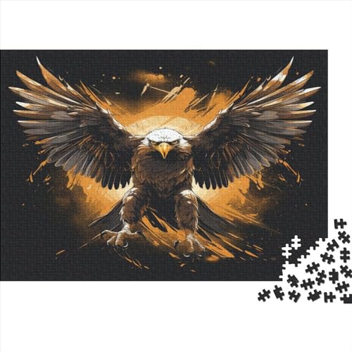 2023 Hölzern Puzzle Angry Eagle, Familienurlaub-Puzzle 300 Teile Puzzles, Animal Puzzles,Hausdekoration, Erwachsene von MOBYAT