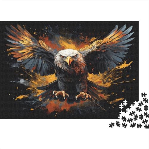 2023 Hölzern Puzzle Angry Eagle, Familienurlaub-Puzzle 500 Teile Puzzles, Animal Puzzles,Hausdekoration, Erwachsene von MOBYAT