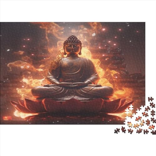 2023 Hölzern Puzzle Buddha, Familienurlaub-Puzzle 300 Teile Puzzles, Puzzles,Hausdekoration, Erwachsene von MOBYAT