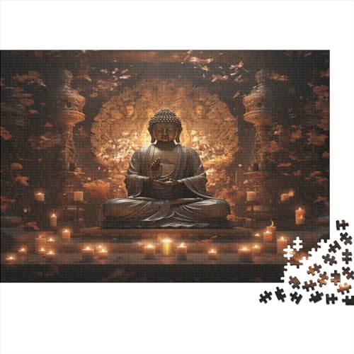 2023 Hölzern Puzzle Buddha, Familienurlaub-Puzzle 300 Teile Puzzles, Puzzles,Hausdekoration, Erwachsene von MOBYAT