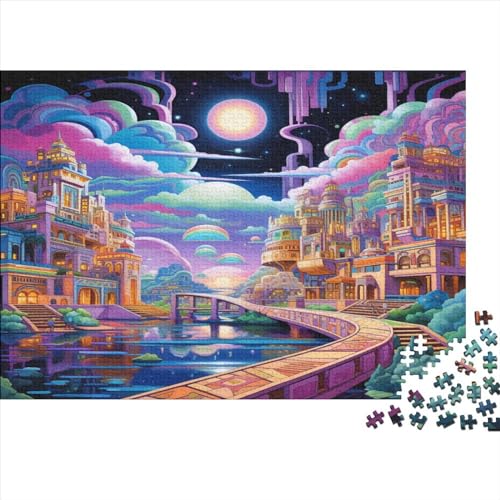 2023 Hölzern Puzzle Dream Candy House, Familienurlaub-Puzzle 300 Teile Puzzles, Puzzles,Hausdekoration, Erwachsene von MOBYAT