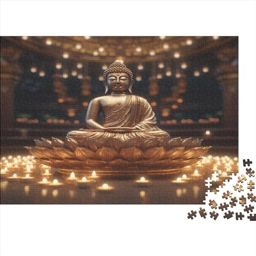 300 Stück Puzzles Für Erwachsene Teenager Buddha Stress Abbauen Familien-Puzzlespiel Mit Poster in Voller Größe 300-teiliges Puzzle Lernspiel Geschenk 300pcs (40x28cm) von MOBYAT