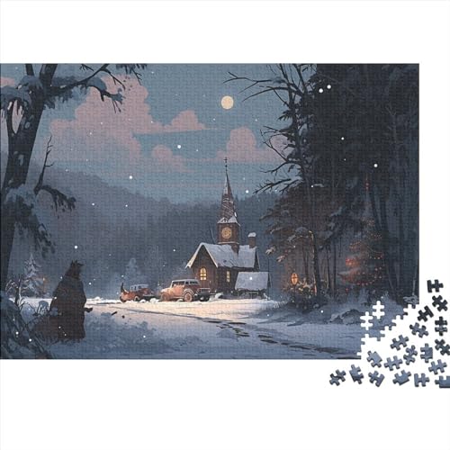 300 Stück Puzzles Für Erwachsene Teenager Christmas Scenes Stress Abbauen Familien-Puzzlespiel Mit Poster in Voller Größe 300-teiliges Puzzle Lernspiel Geschenk 300pcs (40x28cm) von MOBYAT