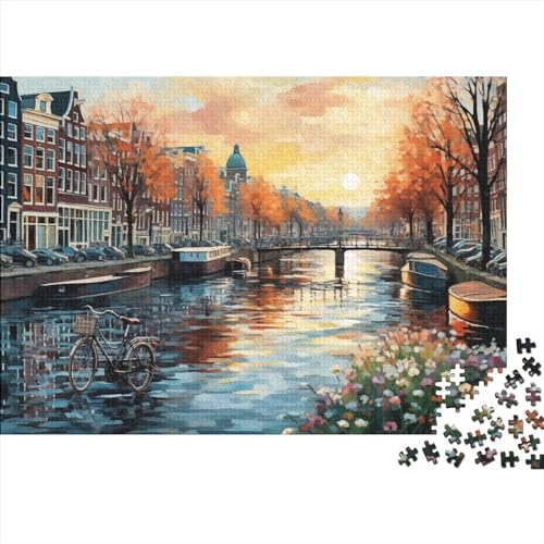 300 Stück Puzzles Für Erwachsene Teenager Fahrräder in Amsterdam Stress Abbauen Familien-Puzzlespiel Mit Poster in Voller Größe 300-teiliges Puzzle Lernspiel Geschenk 300pcs (40x28cm) von MOBYAT