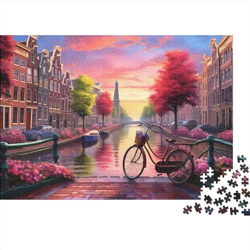 300 Stück Puzzles Für Erwachsene Teenager Fahrräder in Amsterdam Stress Abbauen Familien-Puzzlespiel Mit Poster in Voller Größe 300-teiliges Puzzle Lernspiel Geschenk 300pcs (40x28cm) von MOBYAT