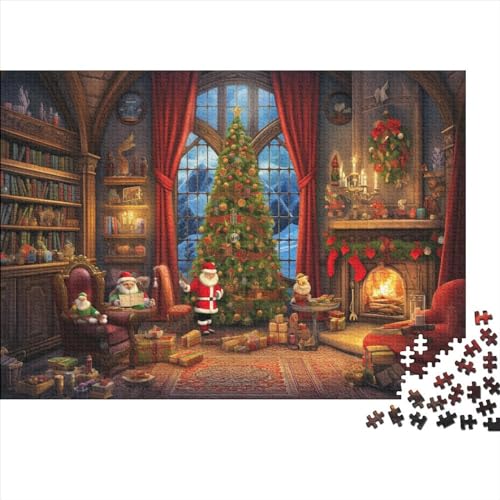 300 Stück Puzzles Für Erwachsene Teenager Santa Claus Stress Abbauen Familien-Puzzlespiel Mit Poster in Voller Größe 300-teiliges Puzzle Lernspiel Geschenk 300pcs (40x28cm) von MOBYAT