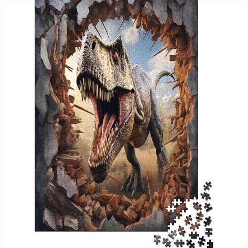 3D Dinosaurierier 1000 Teile Hölzern Puzzle 1000pcs (75x50cm) von MOBYAT