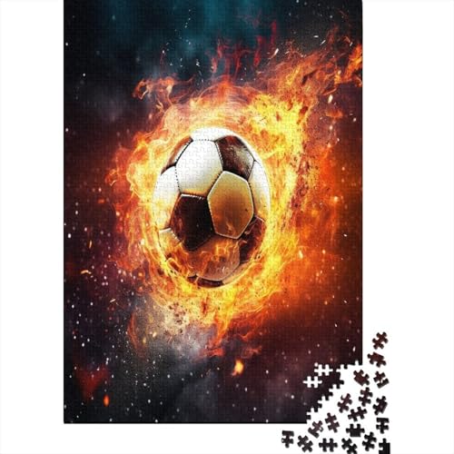 3D Fußball Soccer 1000 Teile, Impossible Woody Puzzle,Geschicklichkeitsspiel Für Die Ganze Familie, Erwachsenenpuzzle Ab 14 Jahren Puzzel 1000pcs (75x50cm) von MOBYAT