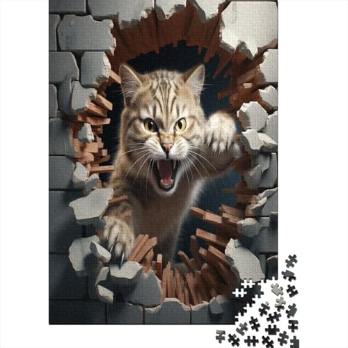 3D Tier Avatar 1000 Teile, Impossible Woody Puzzle,Geschicklichkeitsspiel Für Die Ganze Familie, Erwachsenenpuzzle Ab 14 Jahren Puzzel 1000pcs (75x50cm) von MOBYAT