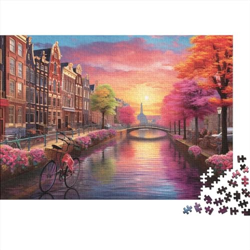 500 Stück Puzzles Für Erwachsene Teenager Fahrräder in Amsterdam Stress Abbauen Familien-Puzzlespiel Mit Poster in Voller Größe 500-teiliges Puzzle Lernspiel Geschenk 500pcs (52x38cm) von MOBYAT