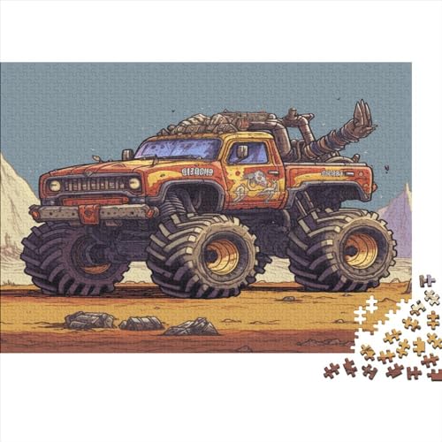 500 Stück Puzzles Für Erwachsene Teenager Monster Truck Stress Abbauen Familien-Puzzlespiel Mit Poster in Voller Größe 500-teiliges Puzzle Lernspiel Geschenk 500pcs (52x38cm) von MOBYAT