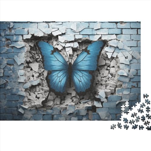 500 Stück Puzzles Für Erwachsene Teenager Schmetterling mit 3D-Effekt Stress Abbauen Familien-Puzzlespiel Mit Poster in Voller Größe 500-teiliges Puzzle Lernspiel Geschenk 500pcs (52x38cm) von MOBYAT