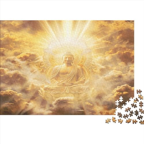 500 Teile Hölzern Puzzle - Buddha Statue - 500 Teile Puzzle Für Erwachsene Ab 14 Jahren 500pcs (52x38cm) von MOBYAT