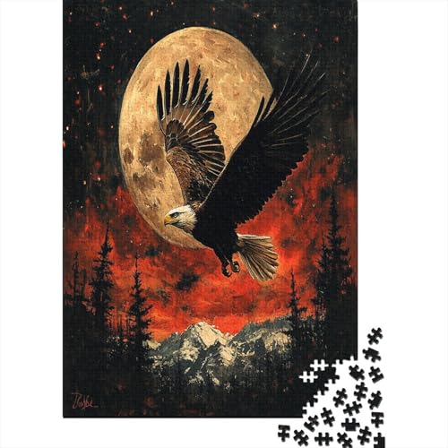 Adler 1000 Teile, Impossible Woody Puzzle,Geschicklichkeitsspiel Für Die Ganze Familie, Erwachsenenpuzzle Ab 14 Jahren Puzzel 1000pcs (75x50cm) von MOBYAT