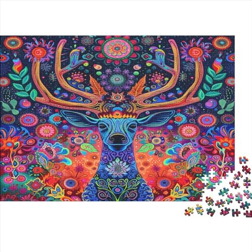 Deer 1000 Teile, Impossible Woody Puzzle,Geschicklichkeitsspiel Für Die Ganze Familie, Erwachsenenpuzzle Ab 14 Jahren Puzzel 1000pcs (75x50cm) von MOBYAT