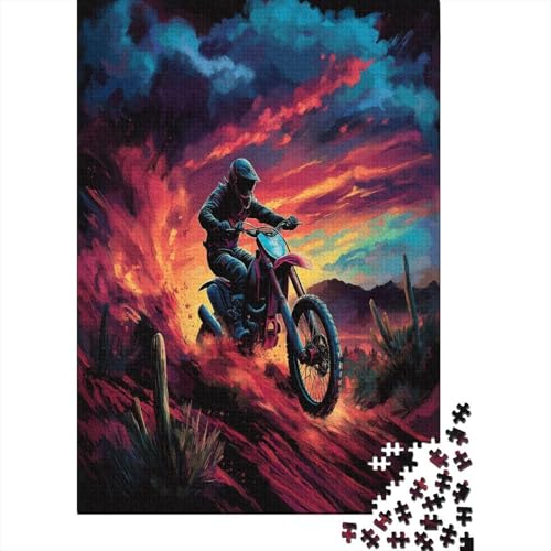 Dirt Bike 1000 Teile Hölzern Puzzle 1000pcs (75x50cm) von MOBYAT